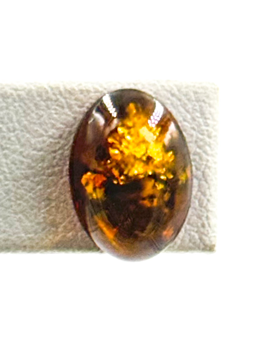 Amber stud earrings